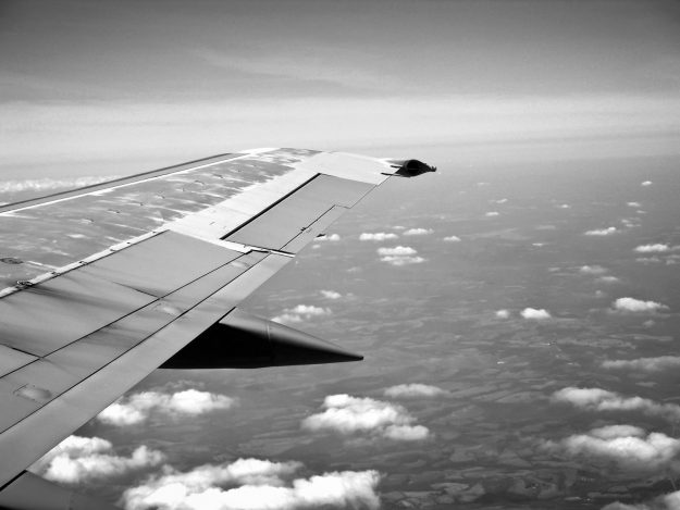 Plane Wing and Sky